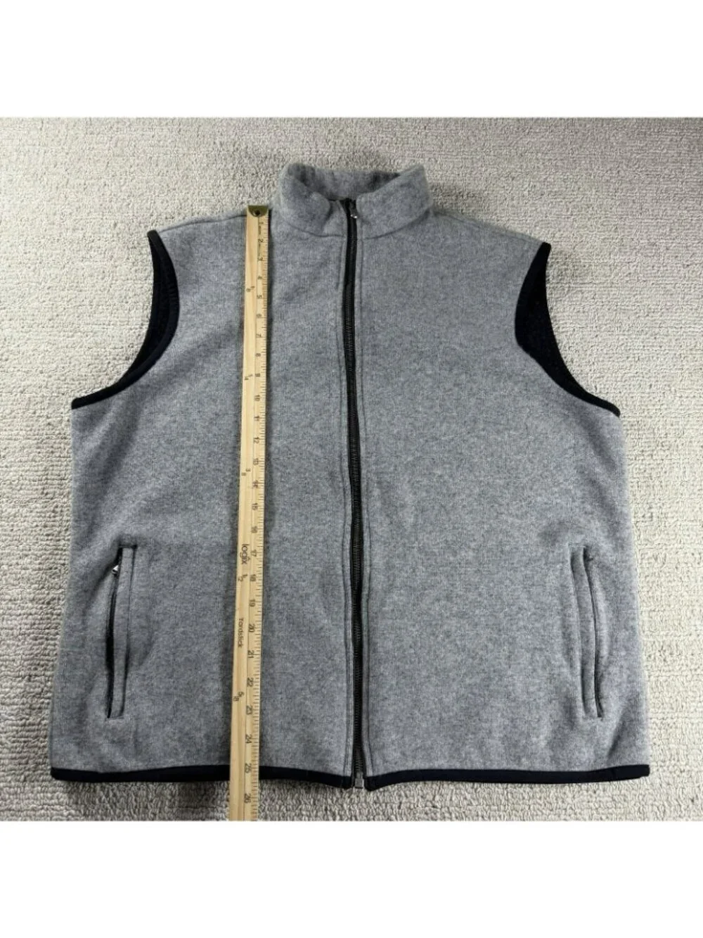 Polo Ralph Lauren Golf Full Zip Brushed Wool Sweater Vest Gray Men’s Size XL